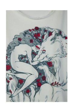 Frauen-T-Shirt mit weitem Kragendesign