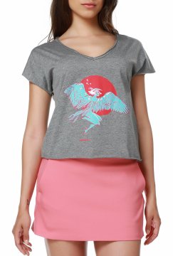 Frauen-T-Shirt mit V-Ausschnitt