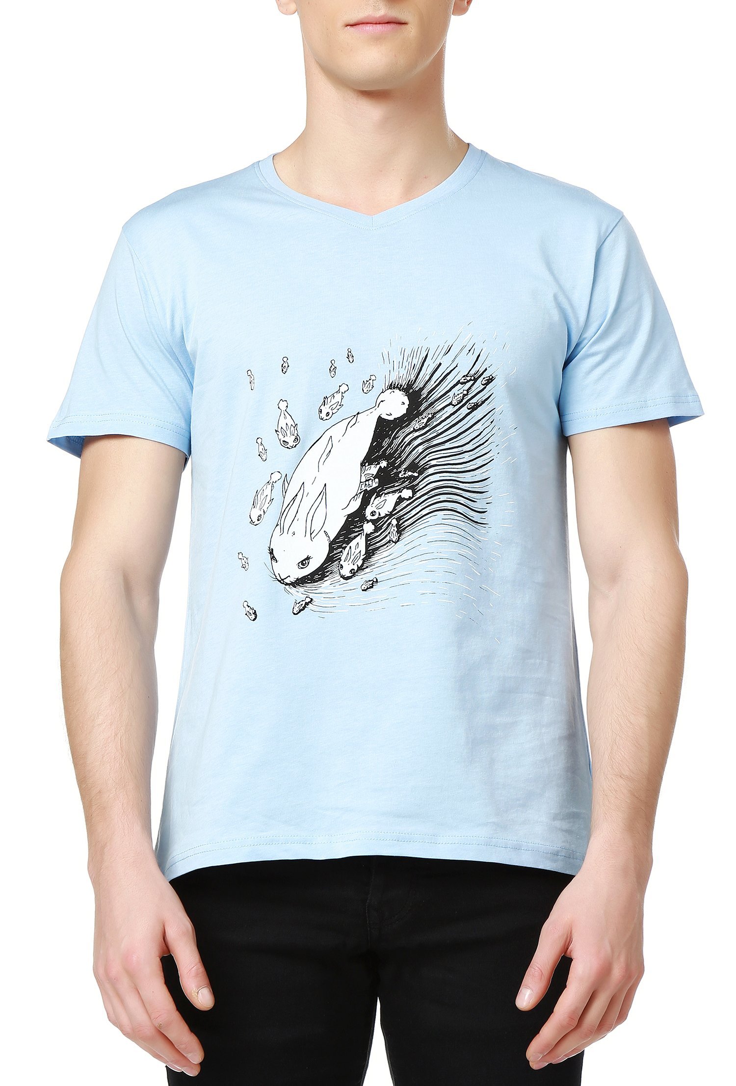 V-Neck Design Men's T-Shirt