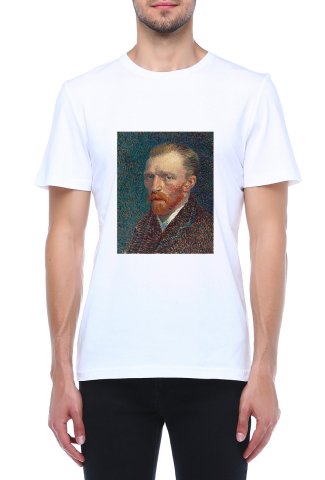 Van Gogh Printed Crew Neck Printed T-Shirt