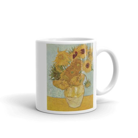 Tasse mit Sonnenblumen-Van-Gogh-Design