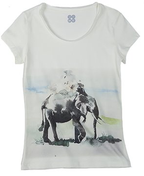 Wide Collar Design Women's T-Shirt