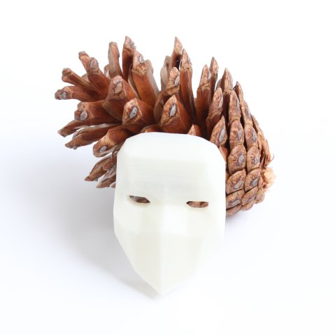 Design White Mask Brooch