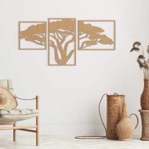 African Trees Design Wood Design Wall Decor