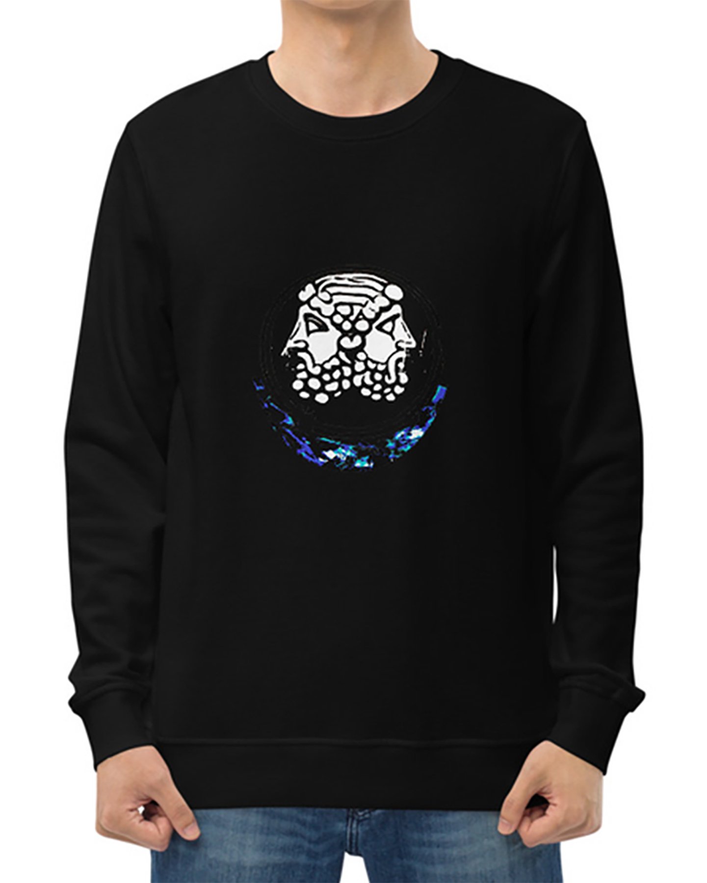 Unisex-Sweatshirt mit Jasus-Print und Rundhalsausschnitt