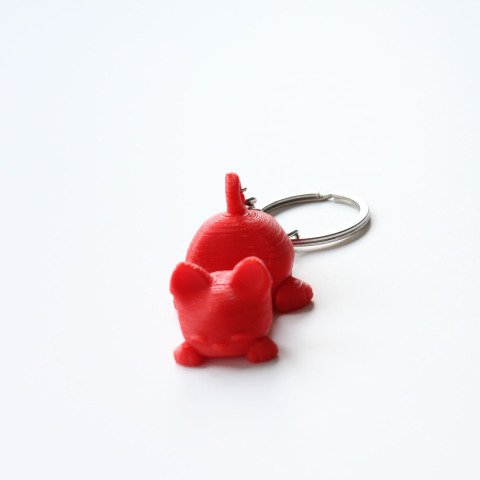 3D Animal Figured Keychain Cat