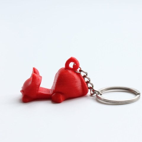 3D Hayvan Figürlü Anahtarlık Kedi