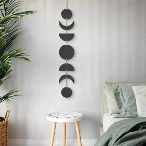 Ayın Döngüleri Ahşap Tasarım Duvar Dekor
