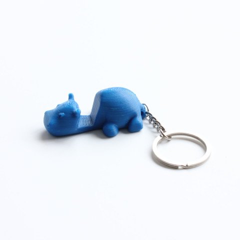 3D Hayvan Figürlü Anahtarlık Hipo AÇIK SARI