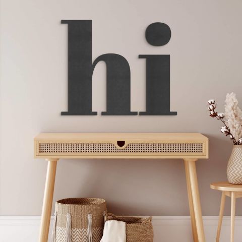 Hi Welcome Wooden Design Wall Decor