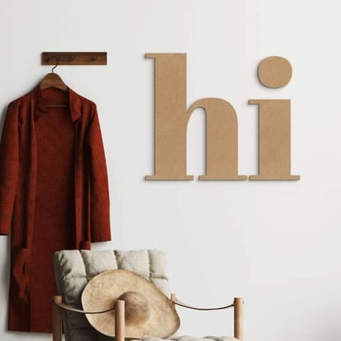 Hi Welcome Wooden Design Wall Decor