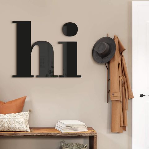Hi Welcome Wooden Design Wall Decor
