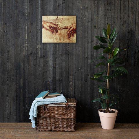 Michelangelo Buonarroti The Creation of Adam Kanvas Tablo 30*40 CM