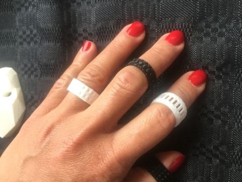 Black and White 6 Types of Design Multiple Rings