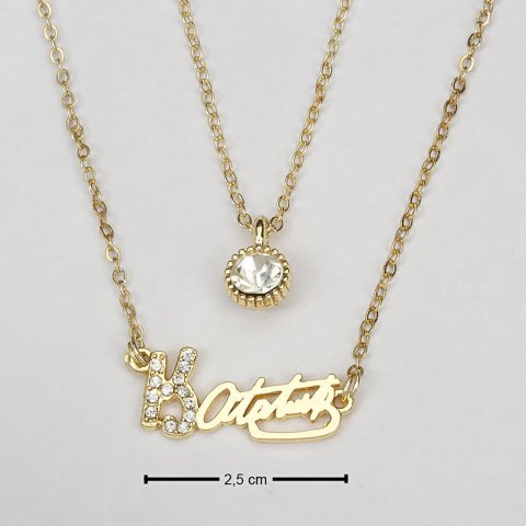 Atatürk Signed Design Two Chain Necklace