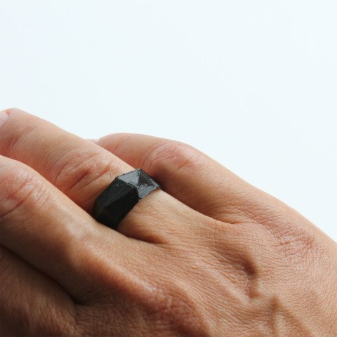 Siyah Beyaz 2 Çeşit Tasarım Çoklu Yüzük L