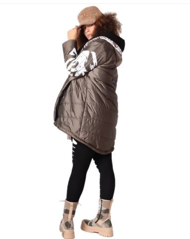 Mumu Design Raincoat Hoodie Geometric Design