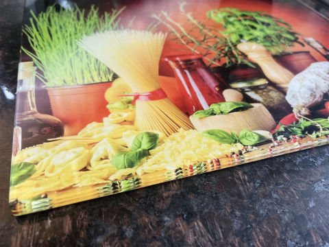 Cam Kesme Tahtası Tasarım Temperli Parlak Görünümlü Tasarım Dayanıklı Ürün