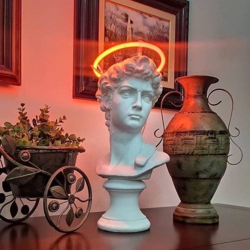 Davud Heykeli Led Işık Tasarım Neon Led Heykel