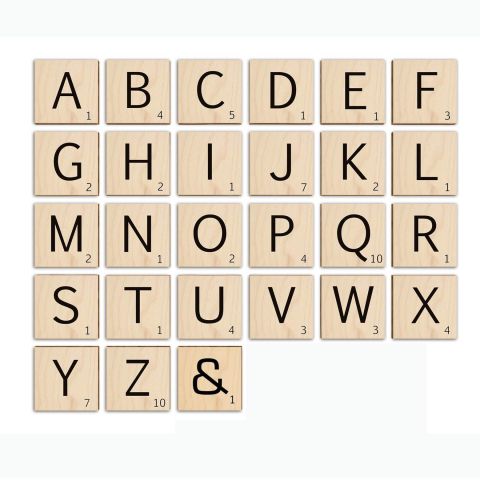 Scrabble Oyun Tasarım Duvar Dekor Harfler Kişiye Özel Duvar Yazıları