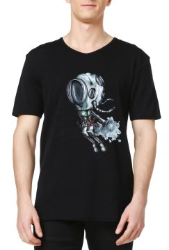 V-Neck Design Men's T-Shirt