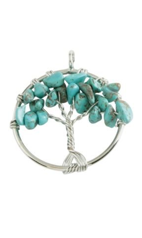 Doğal Taş Ağaç Tasarım Kolye Ucu Limitli Stok