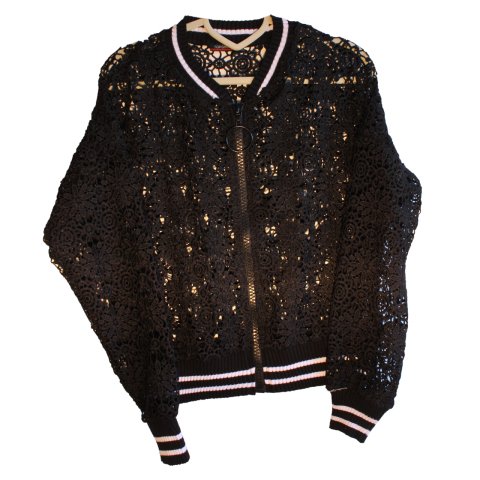 Gemustertes Sweatshirt mit Reißverschluss