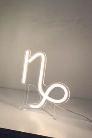 Oğlak Burcu Masa Üstü Neon Led Tabelası