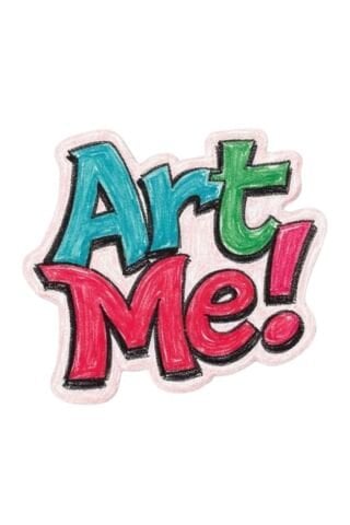 Art Me Tasarım Etiket Renkli Kalem Çizim