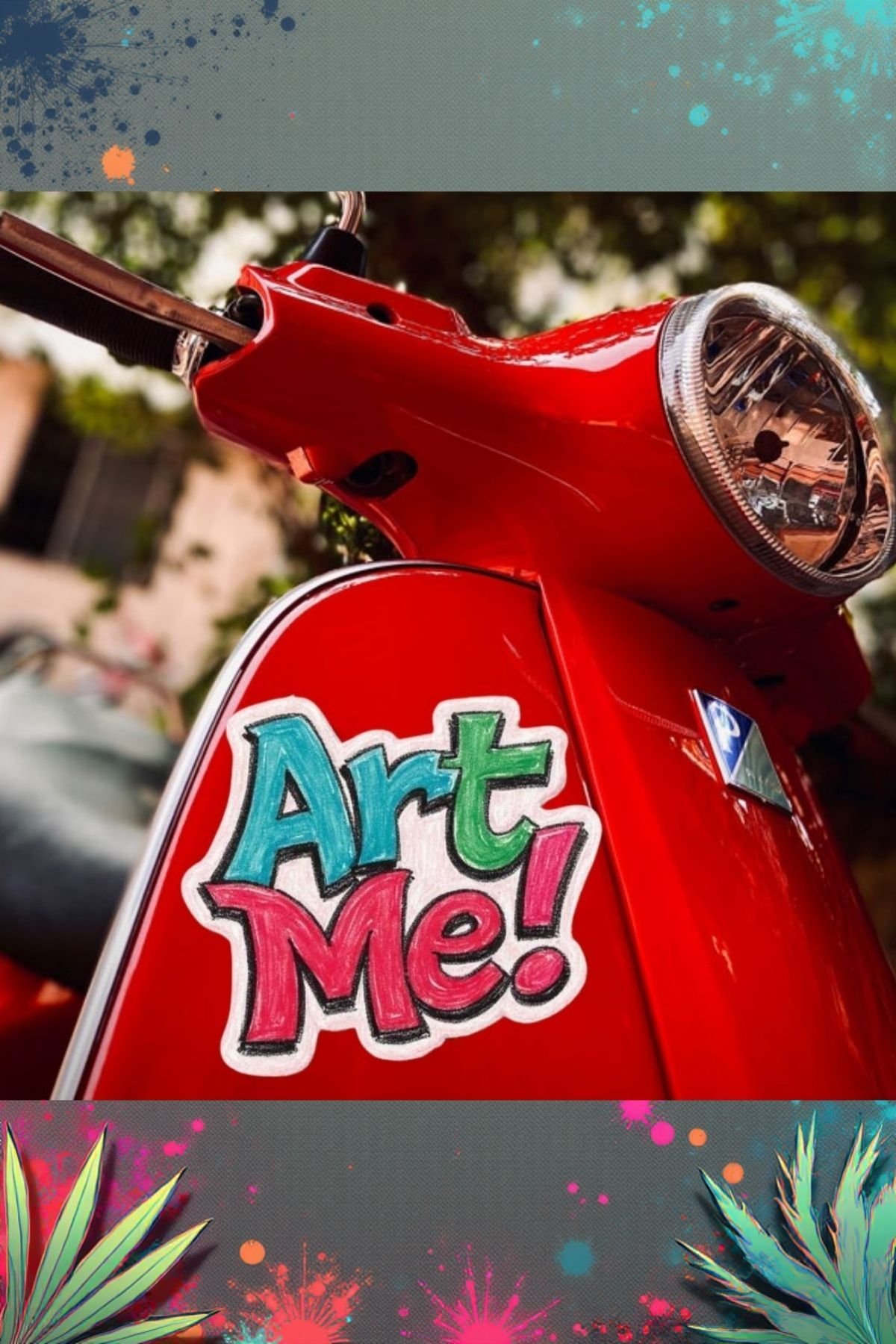 Art Me Tasarım Etiket Renkli Kalem Çizim