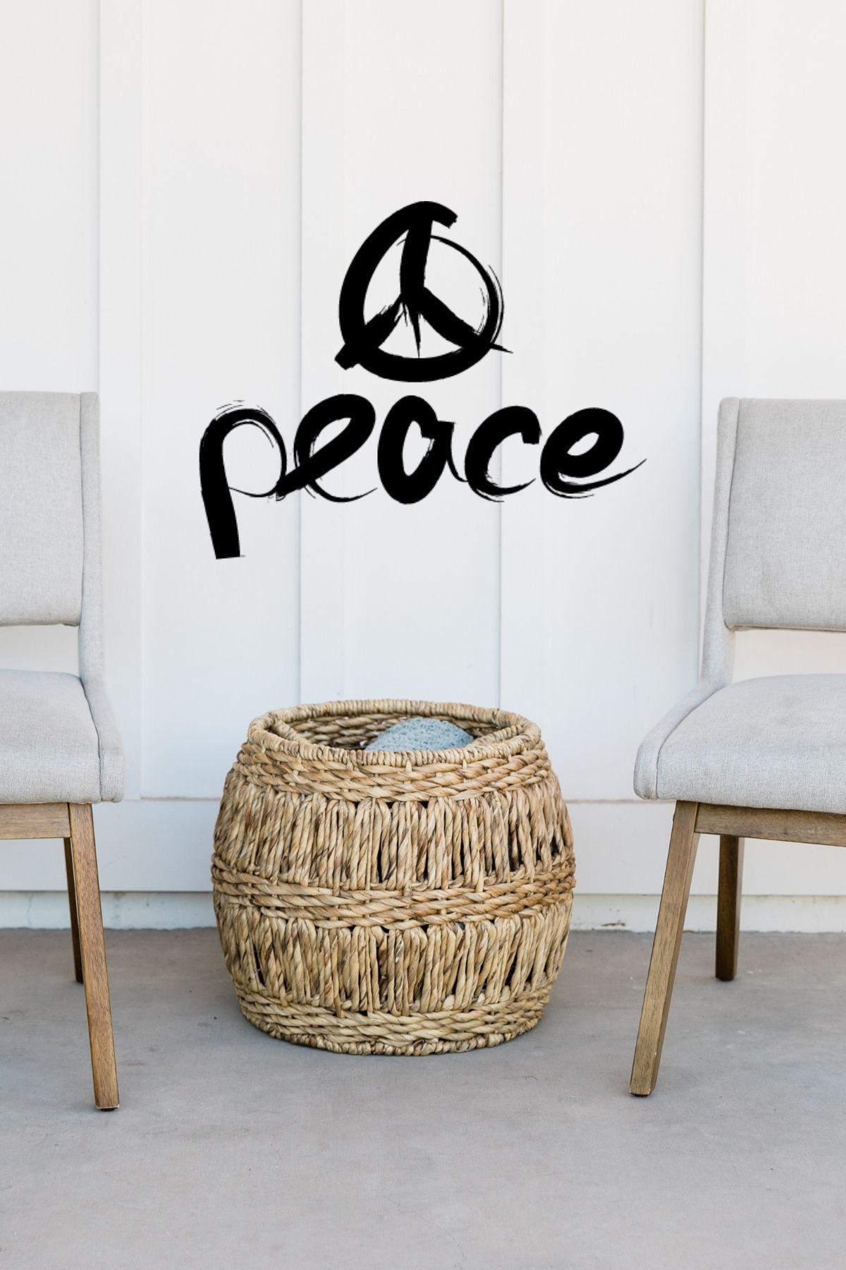 Peace Tasarım Duvar Dekor Barış Yazılı