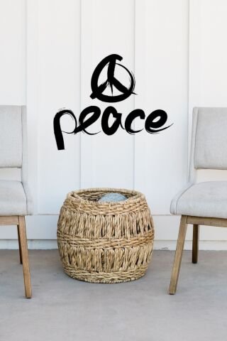 Peace Tasarım Duvar Dekor Barış Yazılı