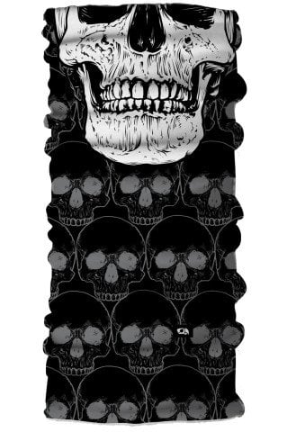 Skull Black White Bandana Mask Beanie