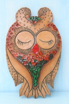 Handgemachte Keramik-Eule