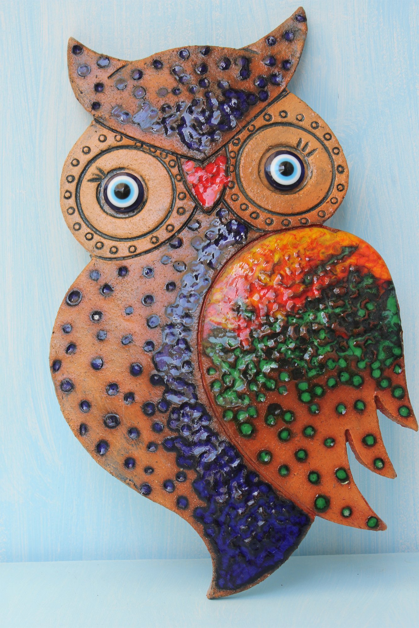 Handgemachte Keramik-Eule