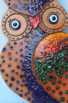 Handgemachte Keramik-Eule