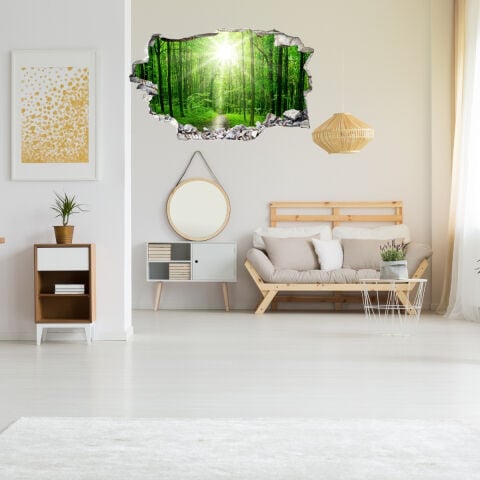 Orman Penceresi Tasarım Duvar Sticker