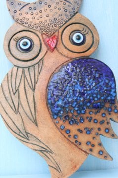 Handgemachte Keramik-Eule