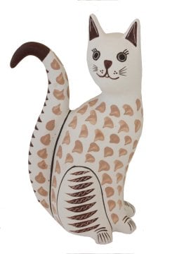 Dekoratif Kedi - El Yapımı Terra Kota