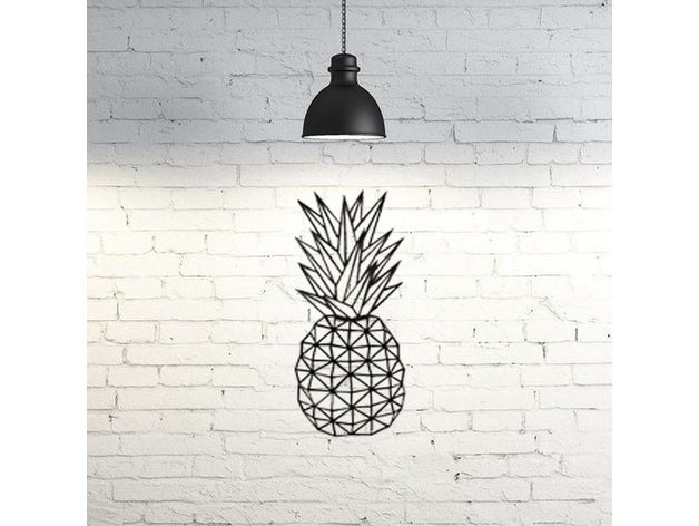 Ananas Tasarım Duvar Dekor 30 CM - SİYAH