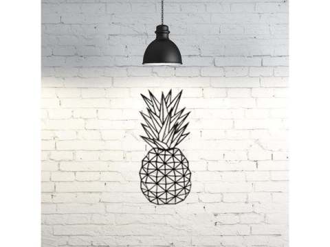 Ananas Tasarım Duvar Dekor 30 CM - SİYAH
