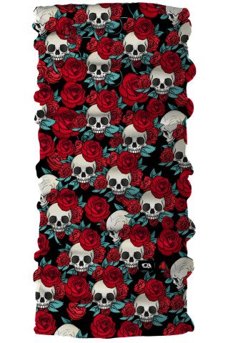 Skulls and Roses Bandana Mask Beanie