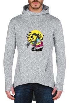 Limited Edition – Graues Sweatshirt mit Kapuzendesign und Sonderkollektion