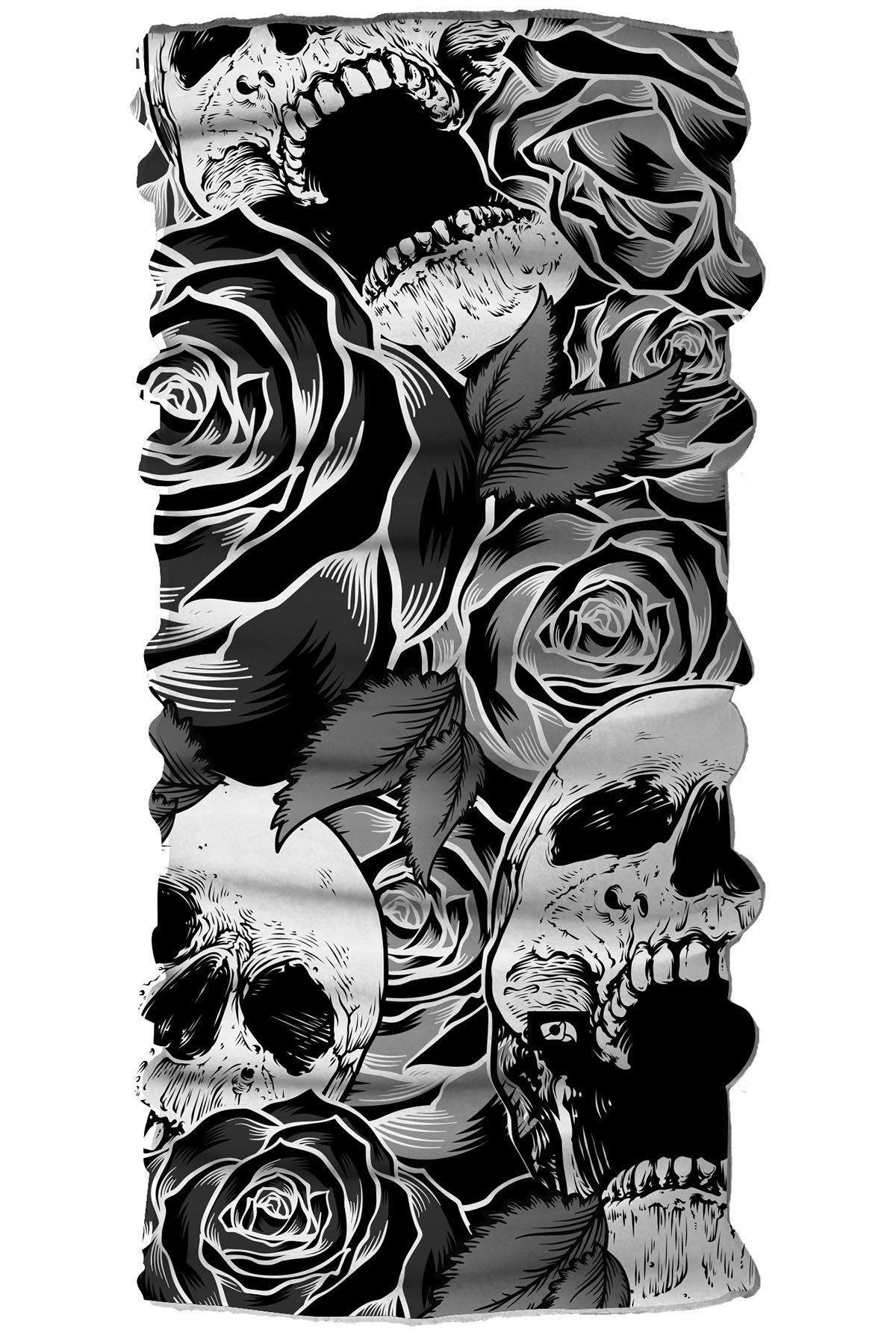 Skull and Roses Bandana Mask Beanie