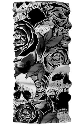 Skull and Roses Bandana Mask Beanie