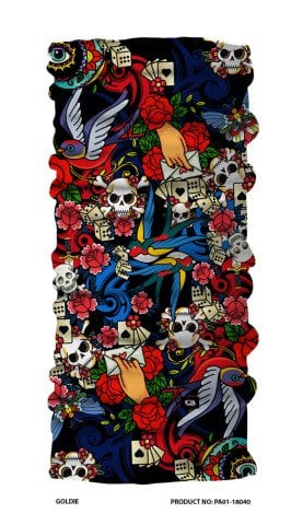 Skull and Birds Bandana Beanie Mask