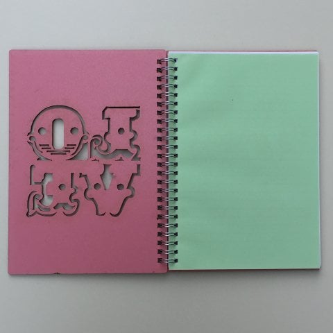 Tasarım Defter Love Ahşap Kapak