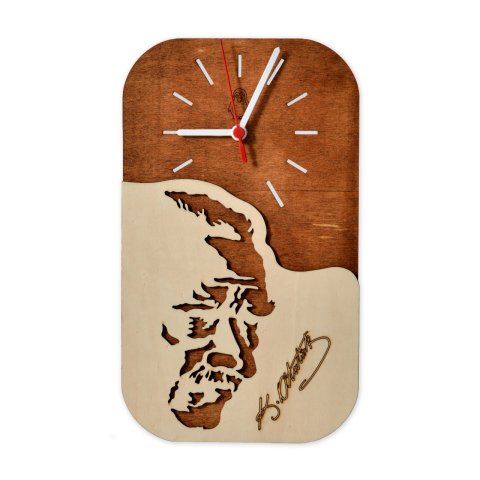 Decorative Wooden Wall Clock Atatürk Design