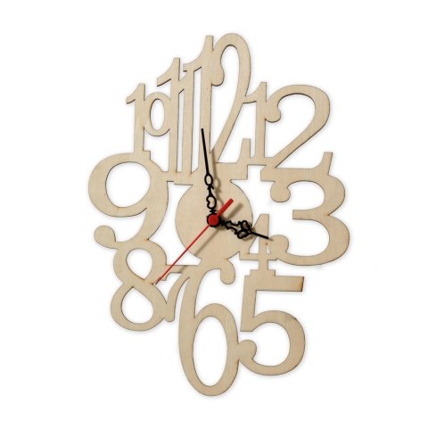 Decorative Wooden Wall Clock Math Design