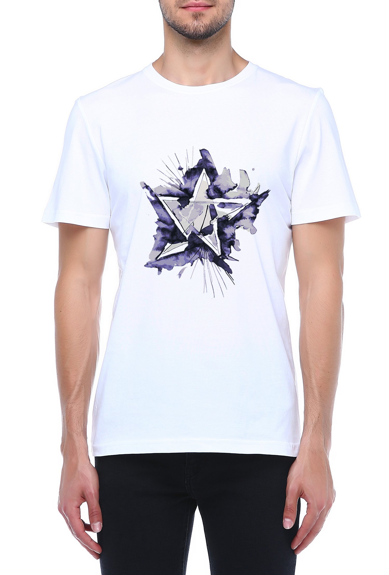 Bedrucktes T-Shirt mit Rundhalsausschnitt